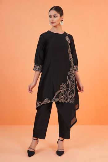 Origani Chanderi Silk Kurta & Pant Set 