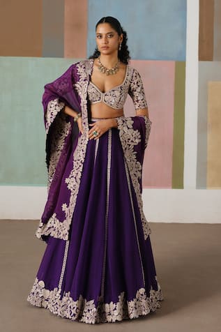 Mishru Ruhani Embroidered Lehenga Blouse Set 