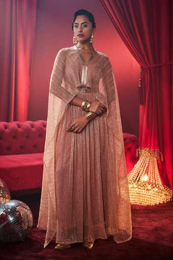 House Of Fett Tiara Sequin Embellished Gown 