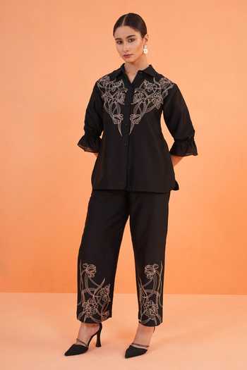 Origani Resham Embroidered Shirt With Pant 