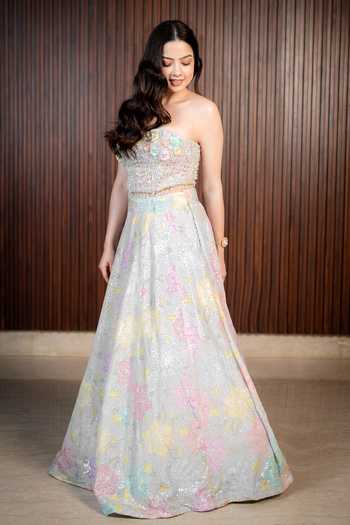 Ritika Verma Afra Floral Embroidered Lehenga Set 