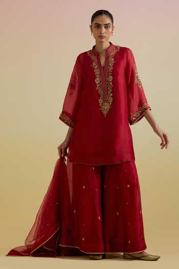 Bunka Aashra Embroidered Kurta Sharara Set 
