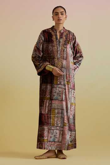 Bunka Ananya Velvet Kaftan Kurta 