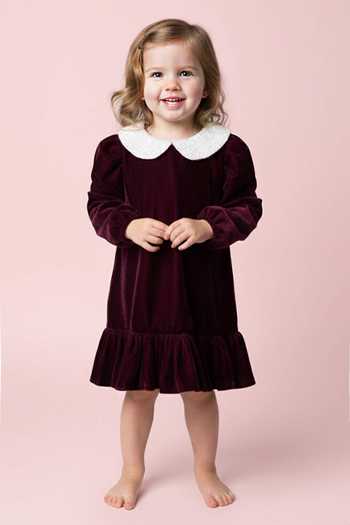 Toplove Pearl Embellished Velvet Dress 