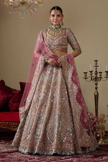 Chaashni By Maansi And Ketan Mirror Embellished Bridal Lehenga Set 