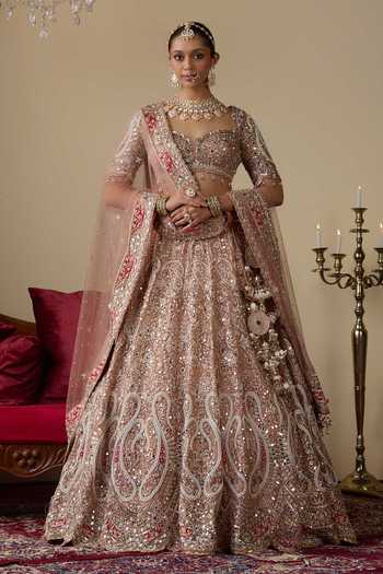 Chaashni By Maansi And Ketan Dabka Embellished Bridal Lehenga Set 