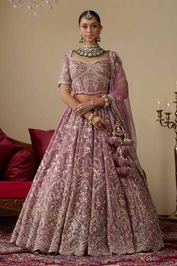 Chaashni By Maansi And Ketan Thread Work Bridal Lehenga Set 