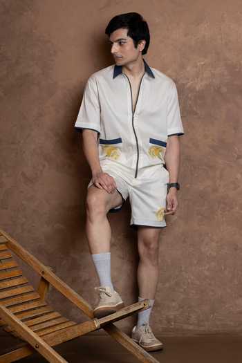 Vaani Beswal Citrus Crush Lemon Motif Shirt & Shorts Set 