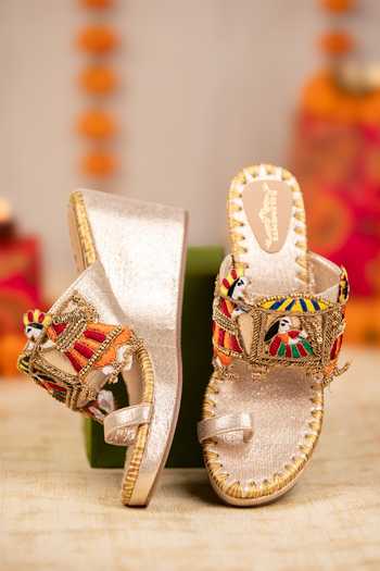 5elements Vihara Hand Embroidered Wedges 