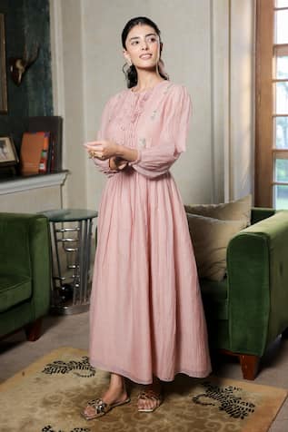 Summer By Priyanka Gupta Noor E Bow Embroidered Dress 