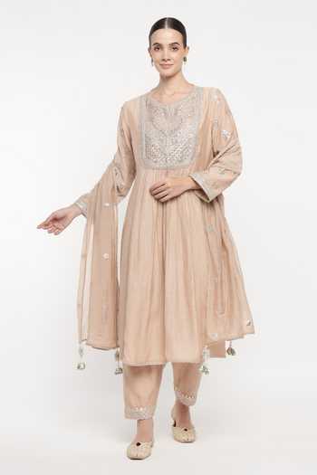 Summer By Priyanka Gupta Vrinda Yoke Embroidered Kurta Set 
