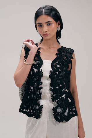 The Right Cut Shadow Cutwork Net Jacket 