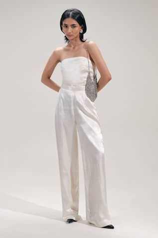 The Right Cut Satin Wide Leg Trousers 