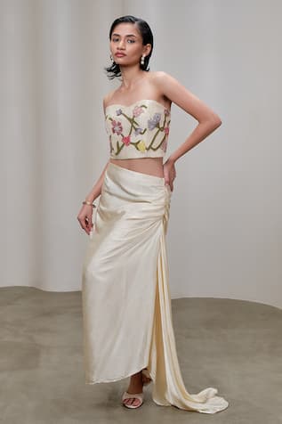 The Right Cut Draped Ruched Long Skirt 