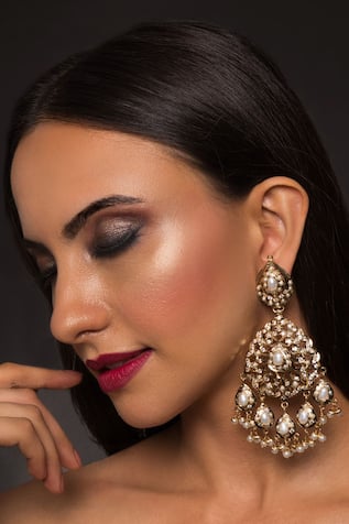 Queens Jewels Aura Petal Shaped Earrings 