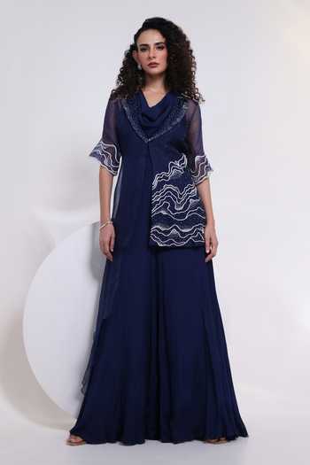 Smriti By Anju Agarwal Dori Wave Jumpsuit With Jacket 