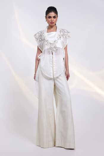 Smriti By Anju Agarwal Glint Embroidered Jacket & Pant Set 