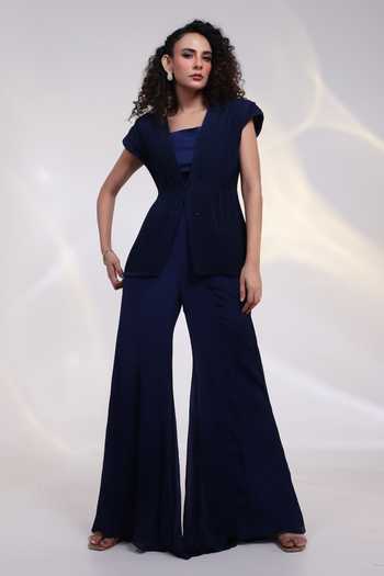 Smriti By Anju Agarwal Stellar Corded Pleat Fall Jacket & Pant Set 