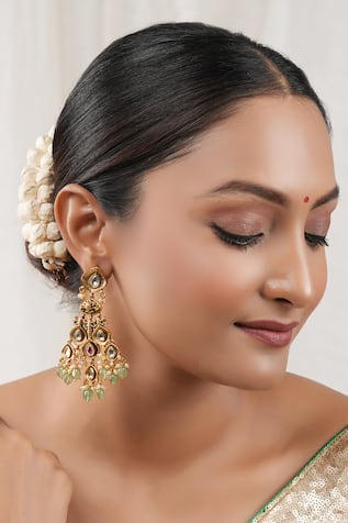 SMARS JEWELRY Antique Stone Drop Dangler Earrings 