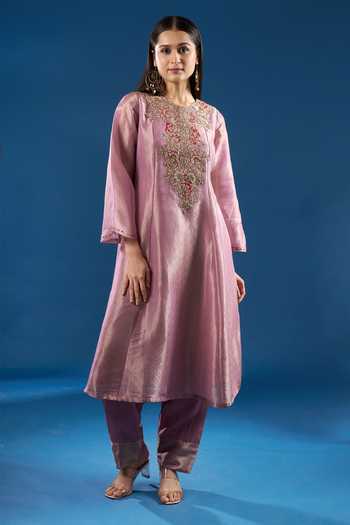 Samyukta Singhania Embroidered Shimmer Anarkali & Salwar Set 