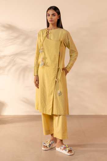 OurDve Honeydew Kurta & Pant Set 