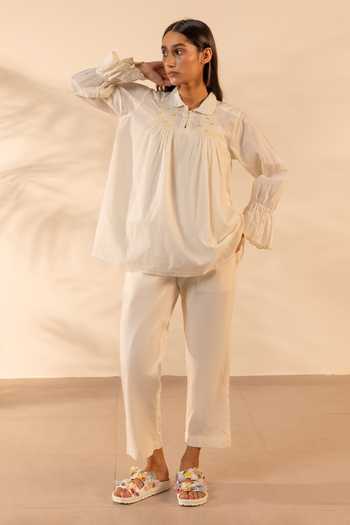 OurDve Zesty Smocked Top & Pant Set 