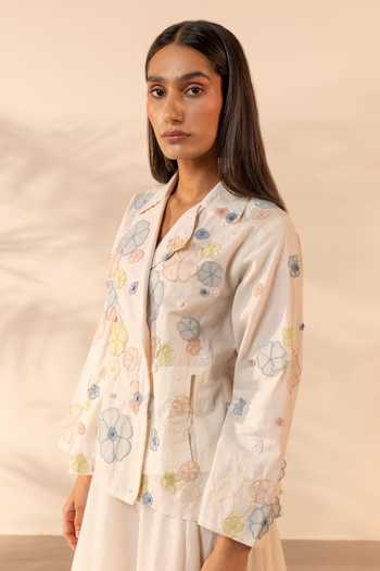 OurDve Lush Hand Appliqued Jacket 