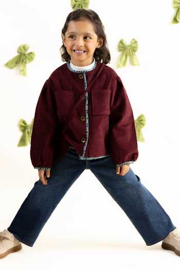 Tiber Taber Maroon Corduroy Jacket 