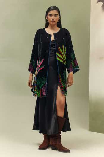 NOIB Demi Night Safari Print Poncho Jacket 