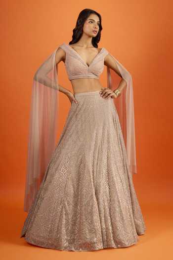 Seema Gujral Embroidered Blouse & Lehenga Set 
