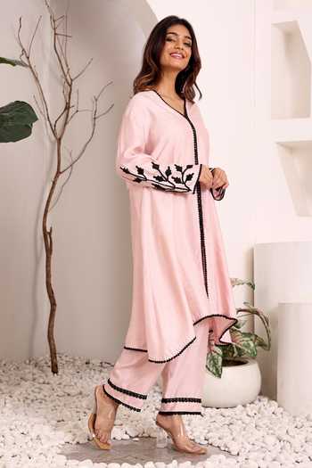 Sonali Methi Chanderi Hand Embroidered Kurta Set 