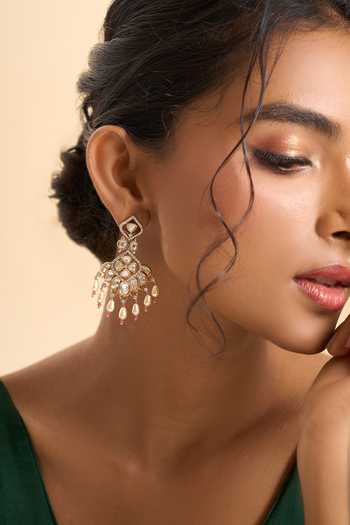 Nazaakat By Samara Singh Bead Drop Dangling Earrings 