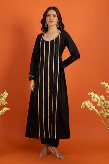 Khwaab By Sanjana Lakhani Embroidered Side Gathered Kurta With Pant 