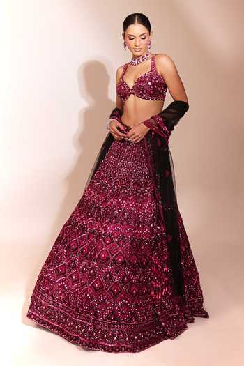 Anshika Tak Label Sequin Embellished Bridal Lehenga Set 