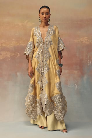 Twenty Nine Golden Brocade Designer Palazzo 