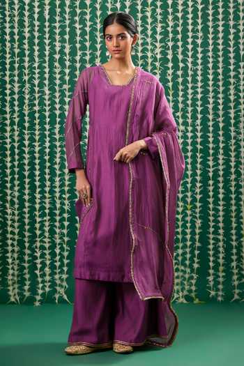 Cupid Cotton Aarha Pitta Resham Embroidered Kurta Set 