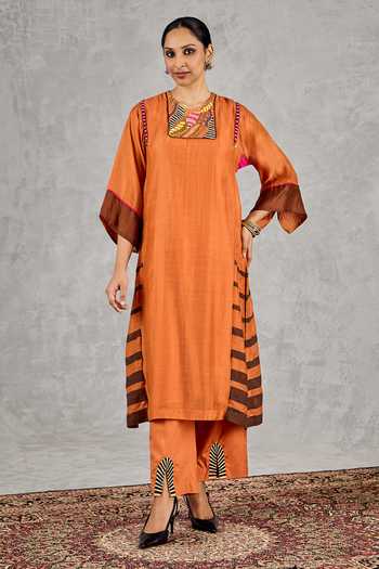 Shivani Bhargava Block Print & Hand Embroidered Kurta 
