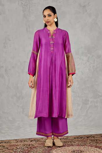 Shivani Bhargava Block Print & Hand Embroidered Kurta 