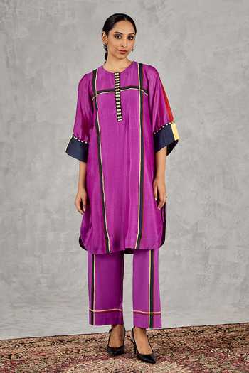 Shivani Bhargava Block Print & Hand Embroidered Kurta 