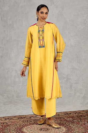 Shivani Bhargava Chanderi Hand Embroidered Kurta 