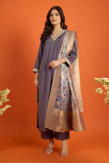Khwaab By Sanjana Lakhani Kurta Set With Floral Print Dupatta 