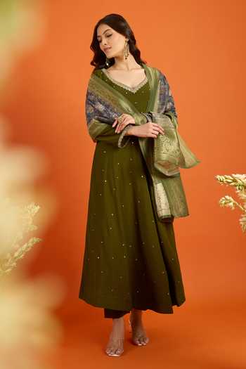 Khwaab By Sanjana Lakhani Chiffon Anarkali Set With Printed Dupatta 