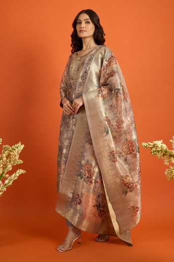 Khwaab By Sanjana Lakhani Butti Pattern Straight Kurta Set 