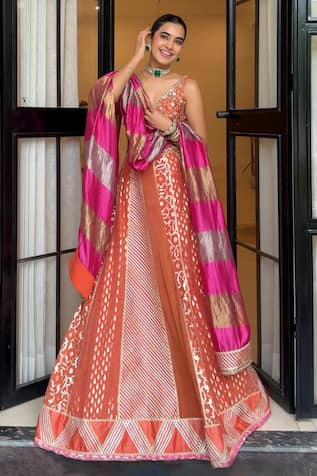 Neha Khullar Mirror Zardozi Lehenga Set 