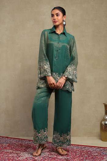 Dohr India Dori Embroidered Shirt & Pant Set 