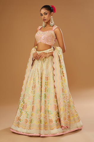 I Am Design Petal Print Lehenga Set 
