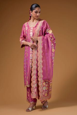 I Am Design Flora & Scallop Print Kurta Set 