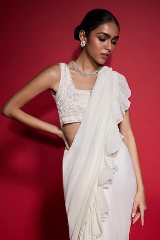 Neha Mehra Hand Embroidered Net Blouse 