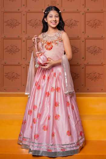 Kirti Agarwal - Pret N Couture Embroidered Floral Print Lehenga Set 