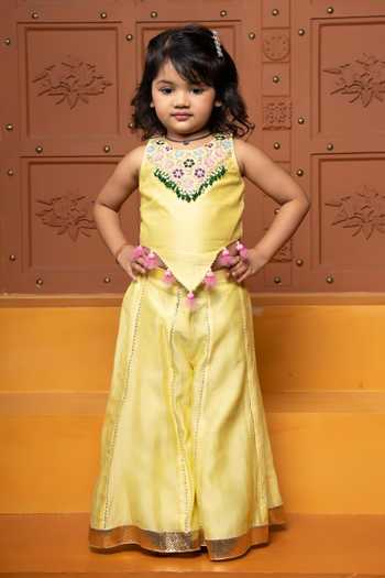 Kirti Agarwal - Pret N Couture Embroidered Top & Palazzo Set 